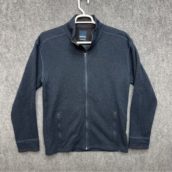 prAna Barclay Recycled Wool Blend Zip Up Sweater Men's Size XL long sleeve - Picture 1 of 10